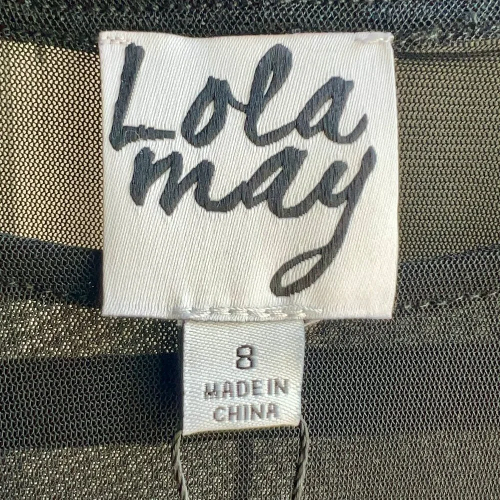 NWT Lola May Mesh Dip Hem Top (ASOS) - Size 8/M - Picture 3 of 8